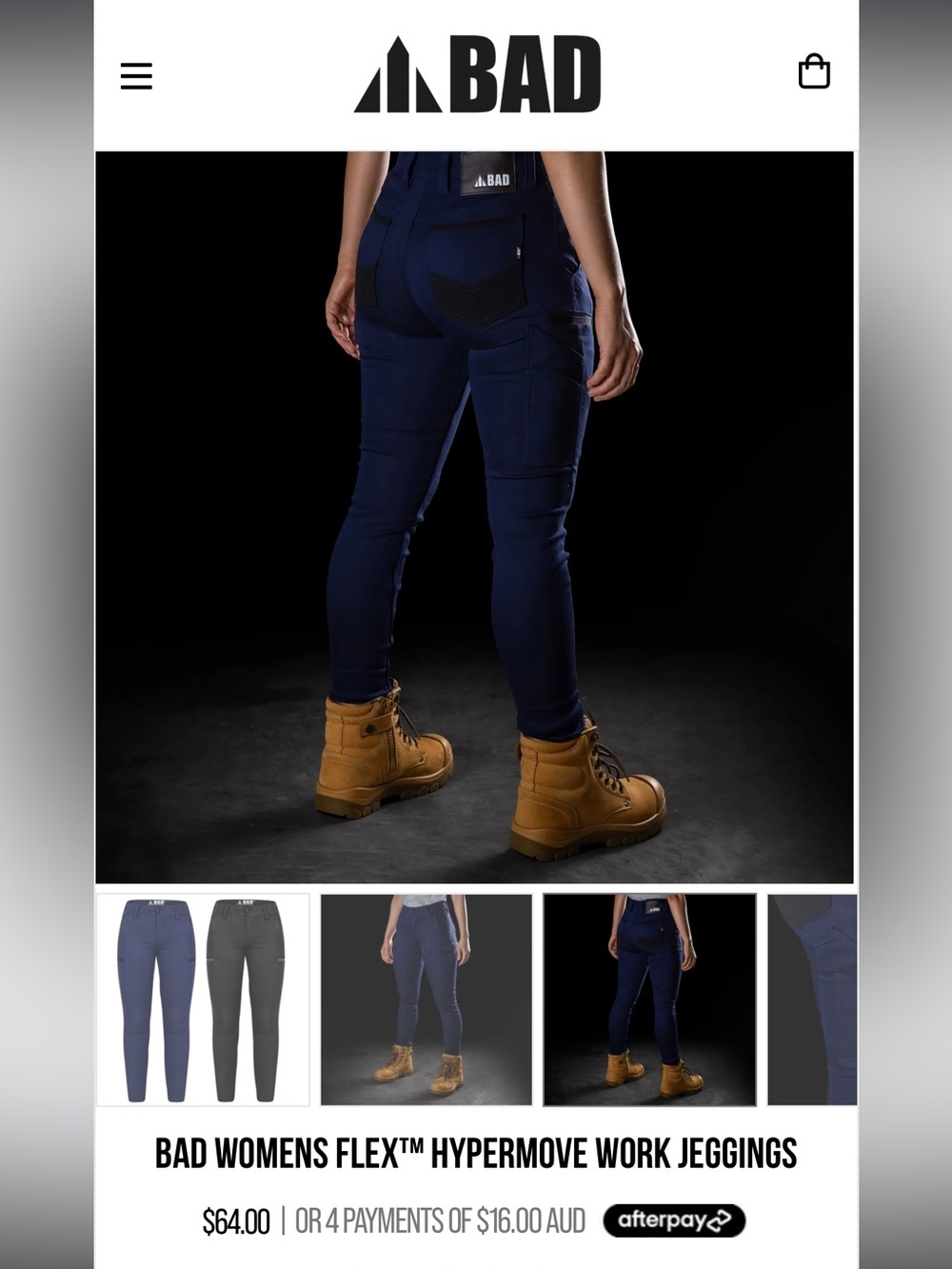 BAD T25 Australian Hypermove Work Leggings Tech Pants Size 6-US Durable Stretch